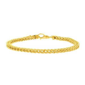 Unbranded 70405-8.75 3.9mm 14k Yellow Gold Square Franco Bracelet Size