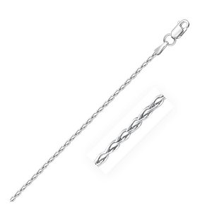 Unbranded 53661-18 18k White Gold Round Wheat Chain 1.4mm Size: 18''