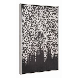 Zuo A12246 Industry Canvas Wall Art Silver  Black