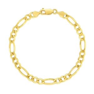 Unbranded 08040-8 4.5mm 14k Yellow Gold Solid Figaro Bracelet Size: 8'