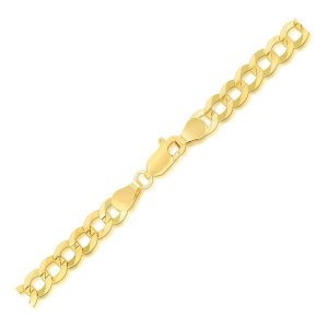 Unbranded 49486-8.5 5.7mm 14k Yellow Gold Solid Curb Bracelet Size: 8.