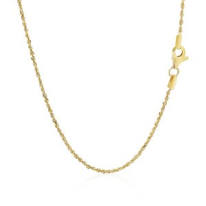 Unbranded 68674-24 10k Yellow Gold Solid Diamond Cut Rope Chain 1.25mm