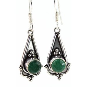 Wild 1185 Sparkling Green Cabochon Earrings