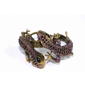 Wild 134 Sparkling Salamander Hinged Bangle