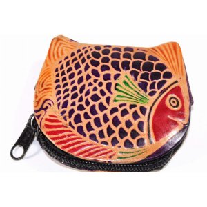 Wild BF106 Colorful Fishies Coin Leather Purse