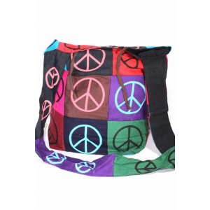 Wild JH175 Pop Art Peace Patchwork Jhola Sling Bag