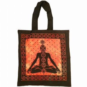 Wild CHK109 Seven Chakras Avatar Meditation Tie Dye Market Tote Bag Ca