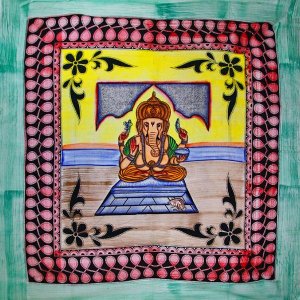 Wild TAPD131 Ganesha Blessings In Pastels With Tassels Tapestry