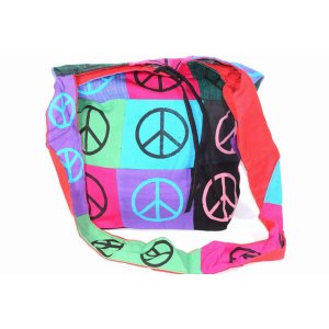 Wild JH176 Pop Art Peace Patchwork Jhola Sling Bag