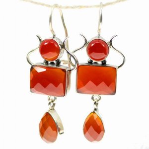 Wild 3UHCAR162 Carnelian Artisan Handmade Earrings