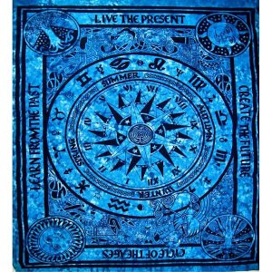 Wild TAPD143 Turquoise Cycle Of The Ages Tapestry