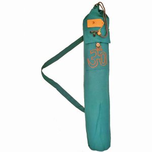 Wild WLY-4 Cotton Hindu Sanskrit Aum Yoga Mat Bag Carrier With Front P