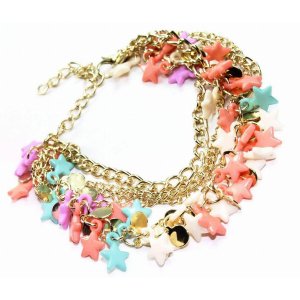 Wild 317 Three Tier Star Charm Bracelet