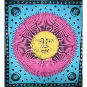 Wild TAPD242 Divine Sun  Crescent Moon Tapestry