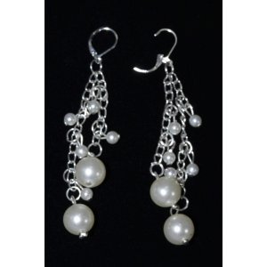 Wild 288 Pearls  Chains Dangle Earrings