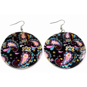 Wild 140 Paisley Mehndi Henna Art Mother Of Pearl Earrings