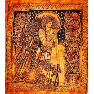 Wild TAPD146 Orange Angel Of Peace Tie Dye Tapestry