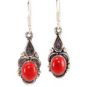 Wild 1176 Vibrant Red Drop Earrings