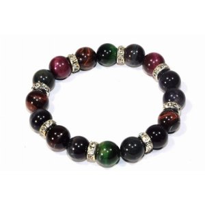 Wild 1146 Agate  Pave Charms Yoga Bracelet