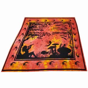 Wild TAPD321 Orange Tie Dye Calling All Fairies Full Size Wall Tapestr