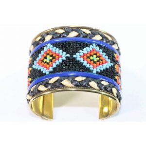 Wild 124A Beaded Cuff Bangles