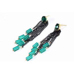 Wild VAZ-256 Chain  Beads Dangle Earrings