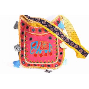 Wild JH186 Mirror Work Elephant Multi Color Sling Jhola Bag