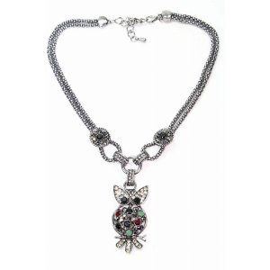 Wild 6-O Dazzling Perched Owl Necklace