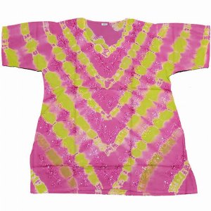 Wild WLD-9 Aari Embroidery Design Sequin Tunic Tie Dye Top