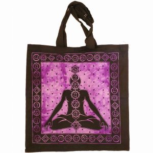 Wild CHK110 Seven Chakras Avatar Meditation Tie Dye Market Tote Bag Ca