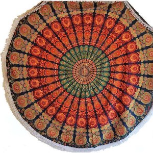 Wild PIC6 Earthy Vibes Round Mandala Tapestry