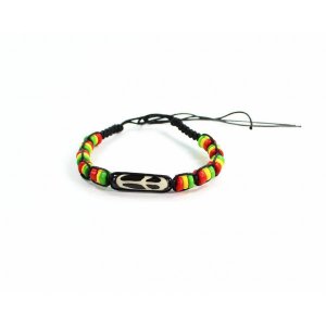 Wild 323 Peace  Rasta Vibes Friendship Macrame Bracelet