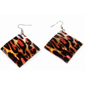 Wild 156 Leopard Print Mother Of Pearl Earrings