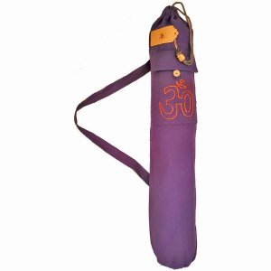 Wild WLY-2 Cotton Hindu Sanskrit Aum Yoga Mat Bag Carrier With Front P