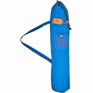 Wild WLY-3 Cotton Hindu Sanskrit Aum Yoga Mat Bag Carrier With Front P