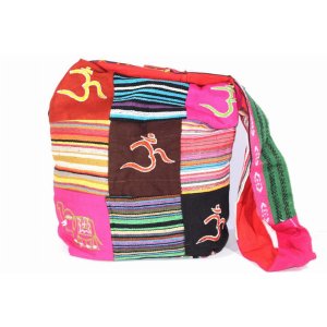 Wild JH142 Mixed Symbols Durrie Patchwork  Pop Art Sling Jhola Bag