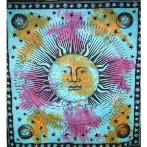 Wild TAPD240 Divine Sun  Crescent Moon Tapestry