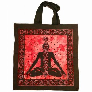 Wild CHK111 Seven Chakras Avatar Meditation Tie Dye Market Tote Bag Ca