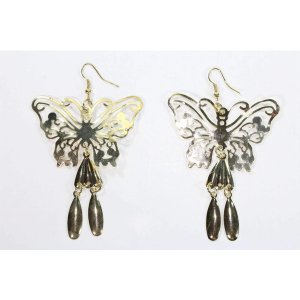 Wild HLR-107 Golden Butterfly Earrings