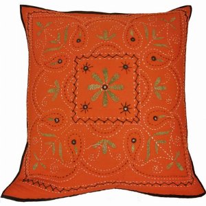 Wild CC127 Mirror Work Aari Embroidery Design Cushion Cover Home Accen