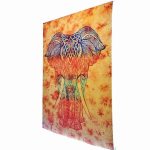 Wild TAPS1108 Bohemian Elephant Tie Dye Pattern Hippie Tapestry Psyche