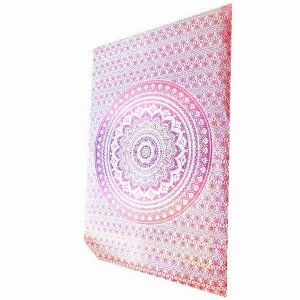 Wild TAPS1075 Pink Ombre Art Pattern Cotton Tapestry Wall Hanging