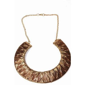 Wild 176 Rose Gold Tone Exotic Weave Necklace