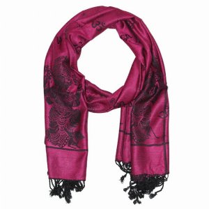 Wild SCA572 Reversible Scarf Pattern Ganesha Print Shawl