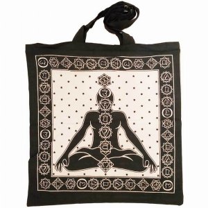 Wild CHK112 Seven Chakras Avatar Meditation Tie Dye Market Tote Bag Ca