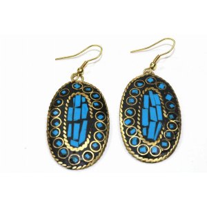 Wild 246 Mosaic Oval Earrings