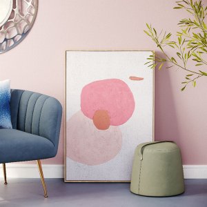 Zuo A12270 Pink Geode Canvas Wall Art