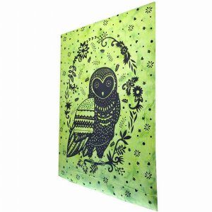 Wild TAPS1082 Trippy Owl Tapestry Wall Hanging