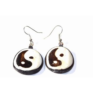 Wild 235 Spiritual Symbols Tribal Bone  Horn Earrings