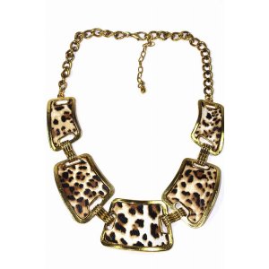 Wild 188 Leopard Design Pendant Necklace Set